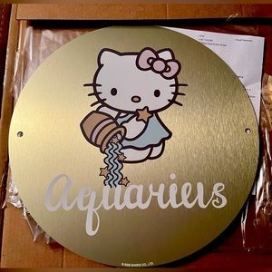 Brand new in box - Pottery Barn Hello Kitty Gold Zodiac Decor (Aquarius)